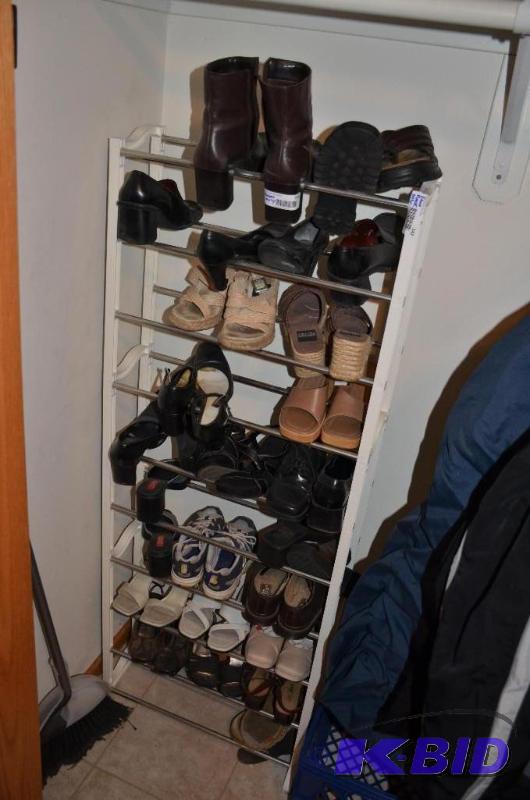lot 141 image: All womens shoes in rack, sizes approximatel...