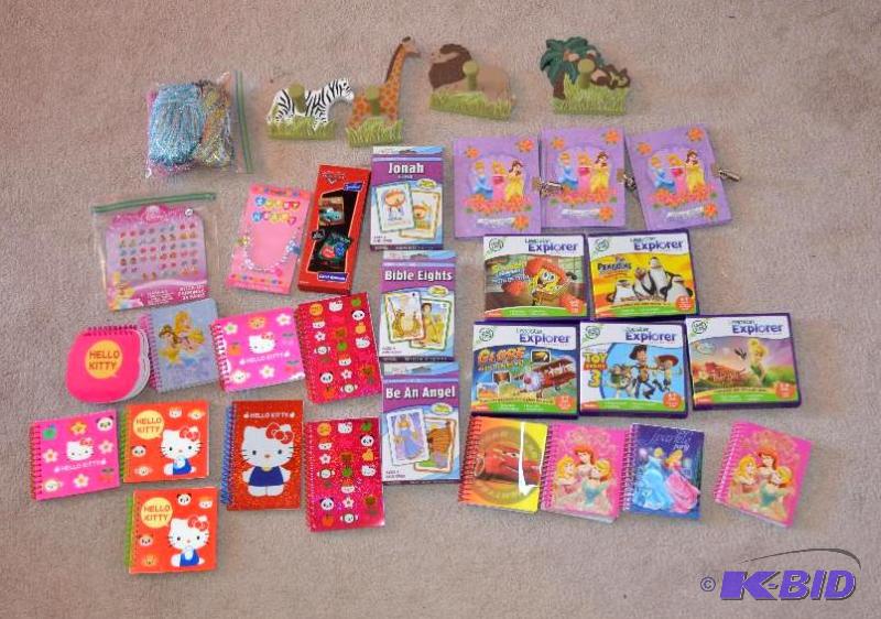 lot 150 image: Educational computer games, Disney notebooks,...