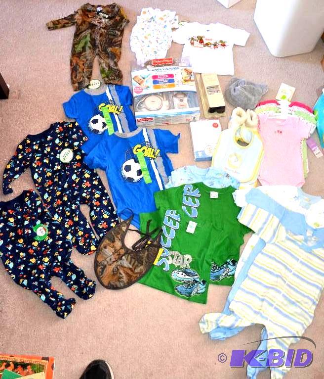 lot 193 image: All new baby clothes, mostly boys size newbor...