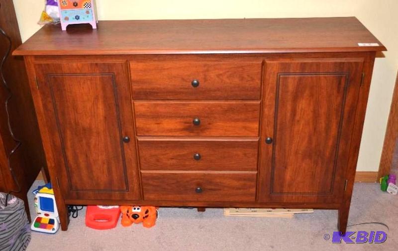 lot 38 image: Wood Dresser, 53x16x34, matches lot #40 and 3...