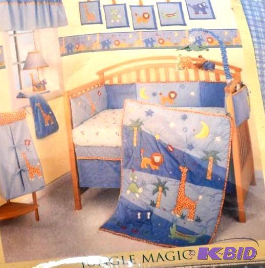 lot 54 image: Crib Set Lambs & Ivy Six piece crib set ...