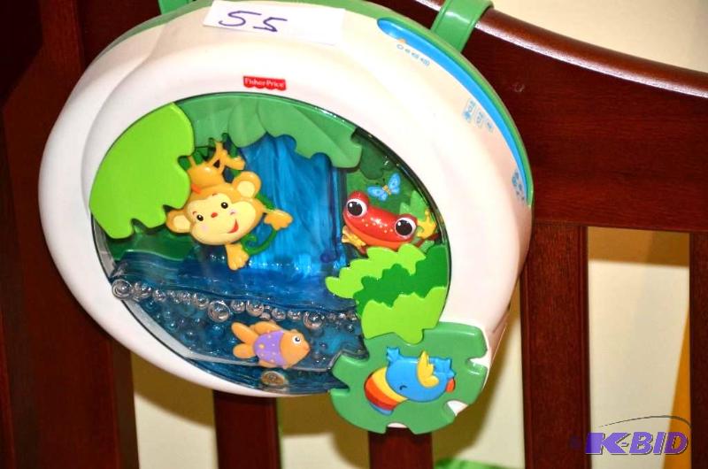 lot 55 image: Fisher Price crib attachment, plays soothing ...