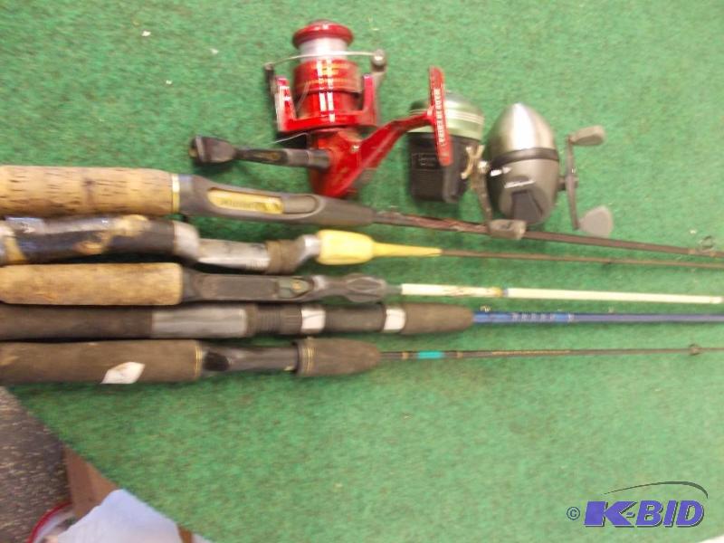 Assorted Fishing Poles &amp Reels...