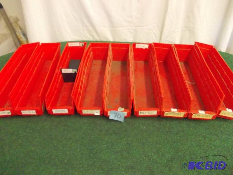 9-Red Parts Bins...