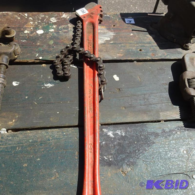 Ridgid 3&quot Choin Pipe Wrench...