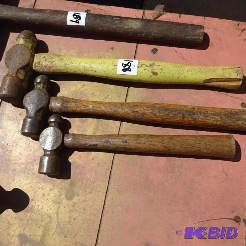 3 Ball Peen Hammers...