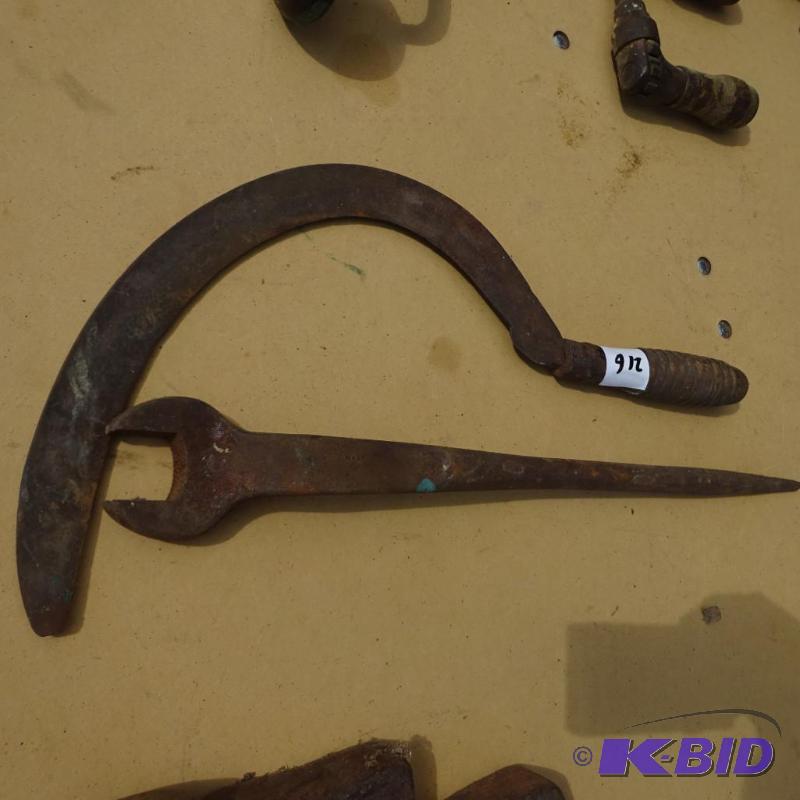 Hand Scythe and Vintage Wrench...