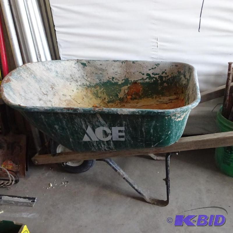 Metal Wheel Barrow with Balloon Tire...