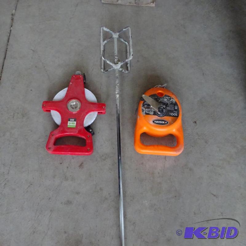 Chalk Line. 100 Tape. Miter Beater...