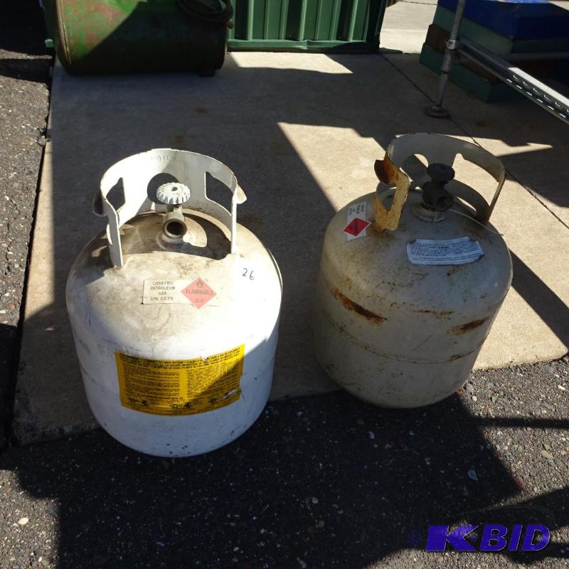 2 Propane Tanks. 20 lb. Old Style...