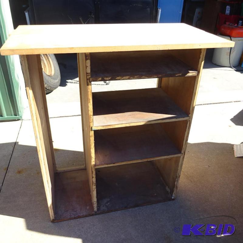 Wood Cabinet 5 Cubbies with Top. No Back. 35 ...