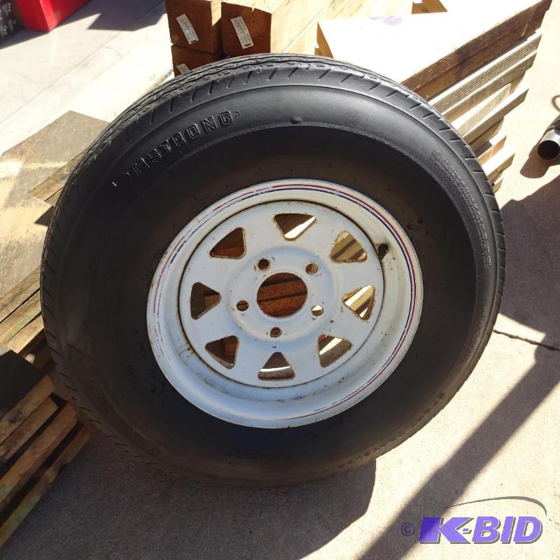 Trailer Tire and Rim C78-13ST 832 Tread...