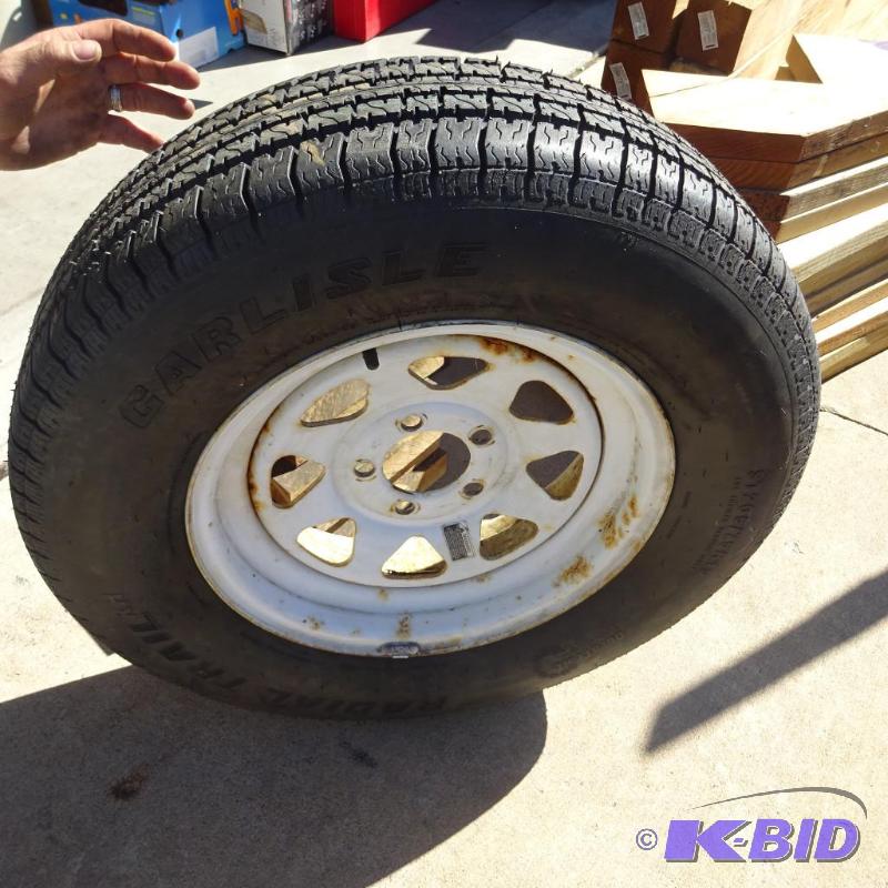 Trailer Tire and Rim ST20575R15 932...