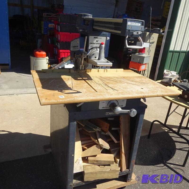 Wards Power Kraft 10&quot Radial Armsaw On W...