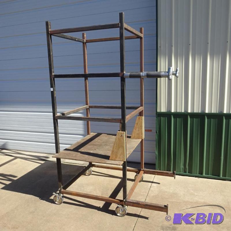 Rolling lumber rack, 4 Tier, 33 14 X 33 14...