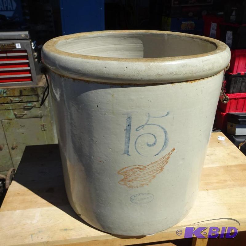 #15 Red Wing Crock Cracked on one Side...