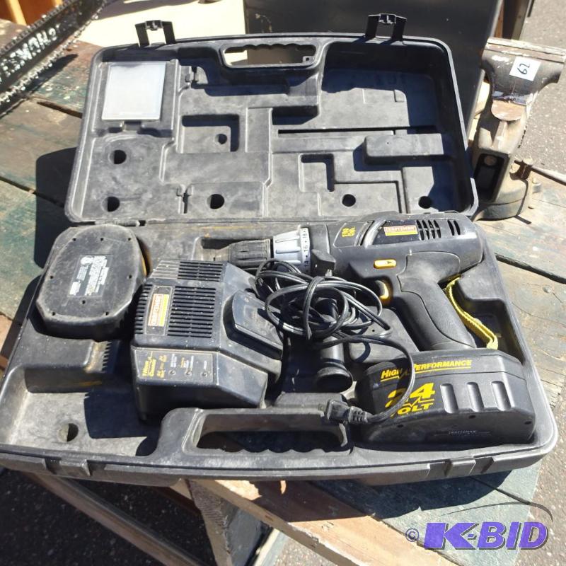 Craftsman 24 Volt Drill. Works 2 Batteries an...