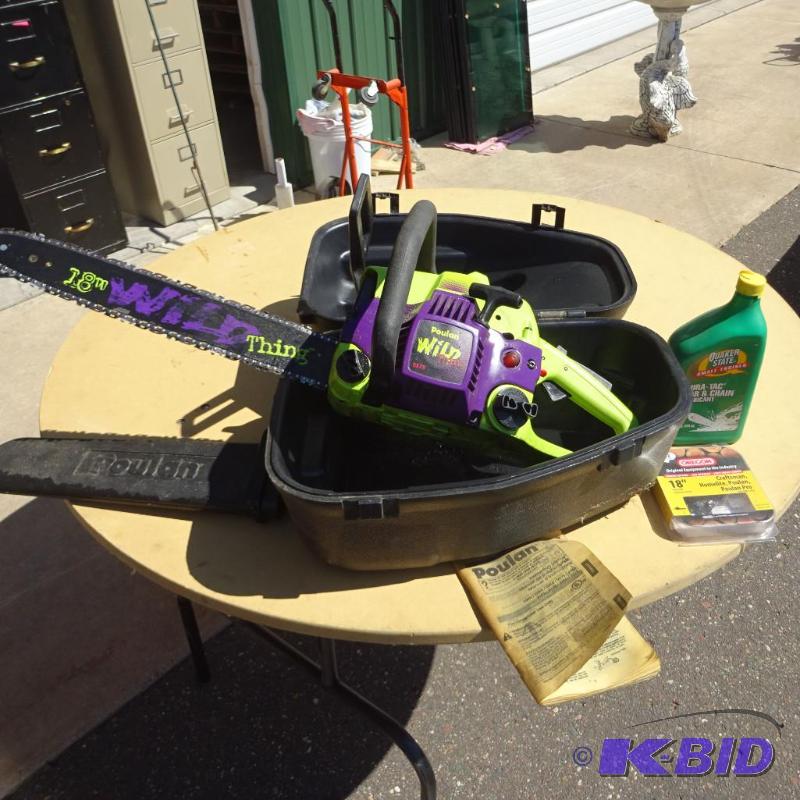 Poulan Wild Thing 18&quot Chain Saw. Runs...