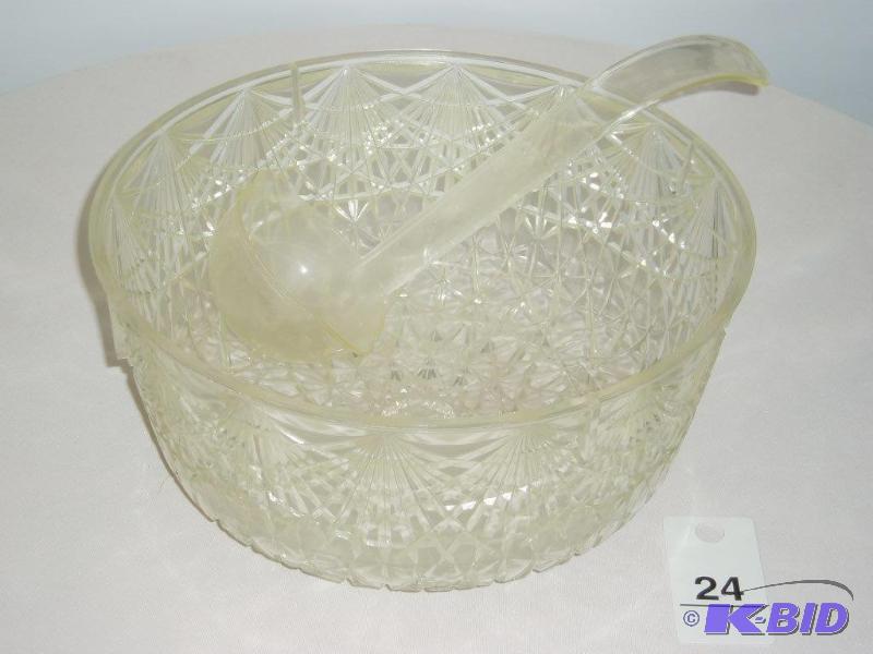 Punch Bowl Lucite&nbsp 11&quot Diameter &am...