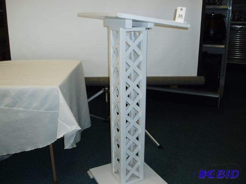 Guest Book Stand White Wood Lattice 44&quot ...