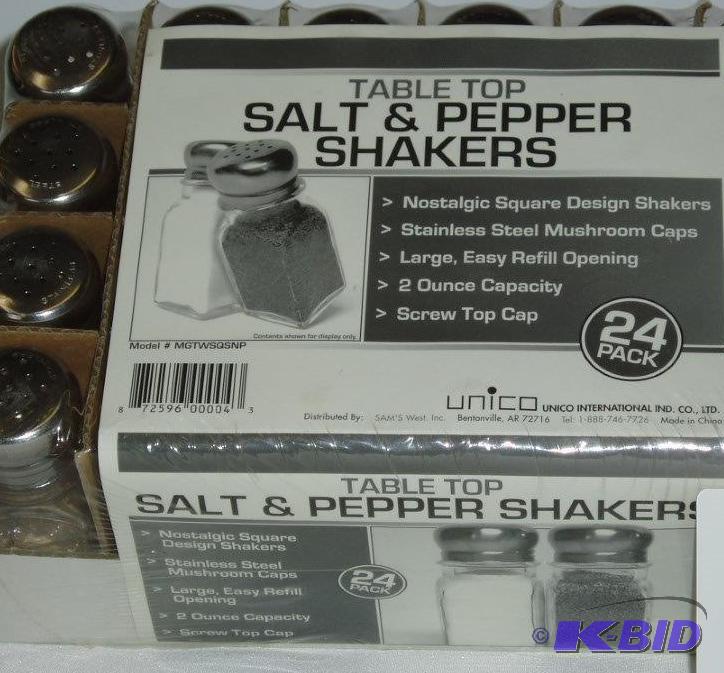 Salt &amp Pepper Shaker 2 Oz Box Of 24 Shake...