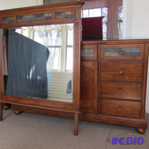 lot 102 image: Master Dresser & Mirror