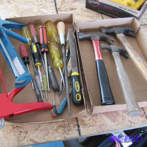 lot 35 image: Screwdrivers, Caulk, Hammers