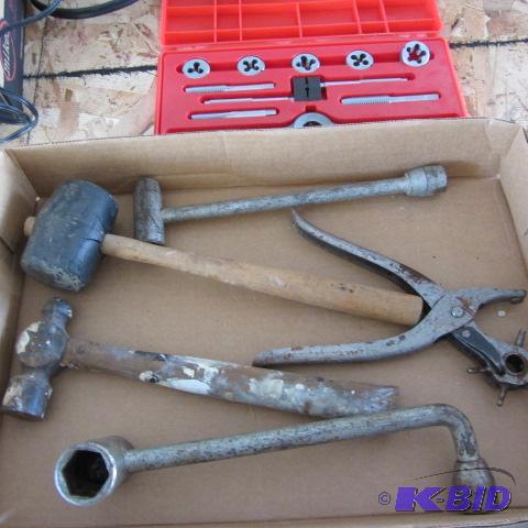 lot 36 image: Tap & Die, Wrenches, Mallet