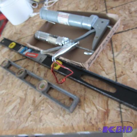 lot 43 image: Levels, Caulking Guns