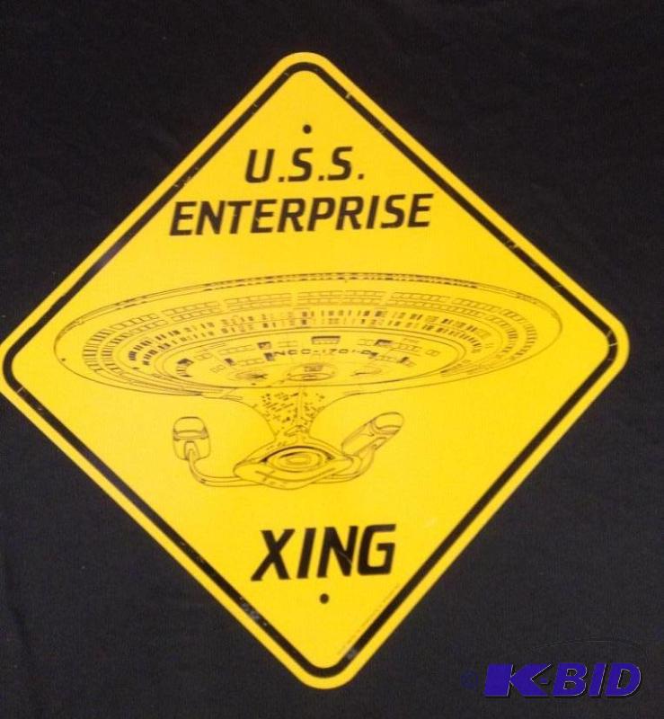 lot 29 image: Metal U.S.S. Enterprise Xing Sign