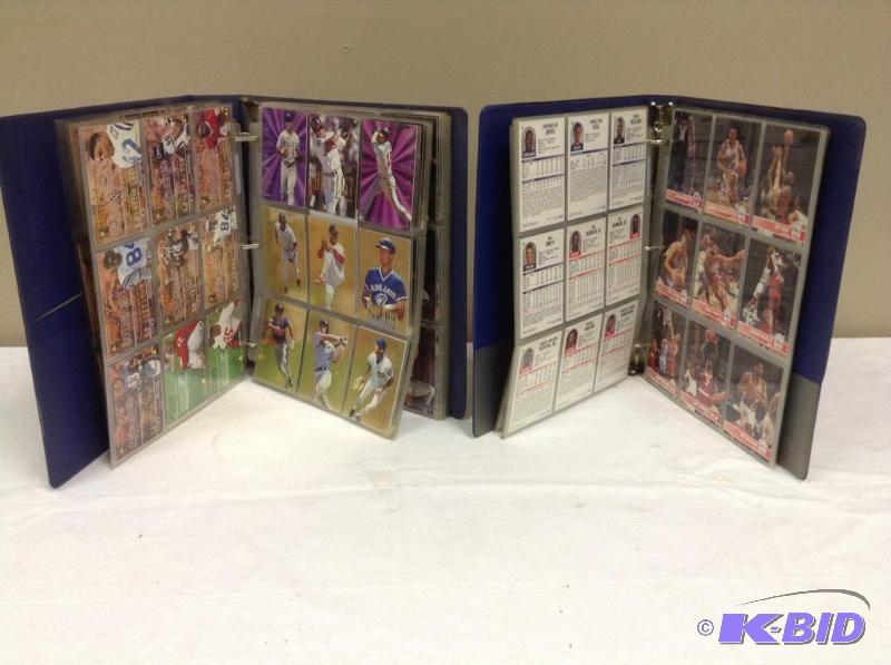 lot 46 image: 2 Binders of Baseball, Basketball & Football Cards