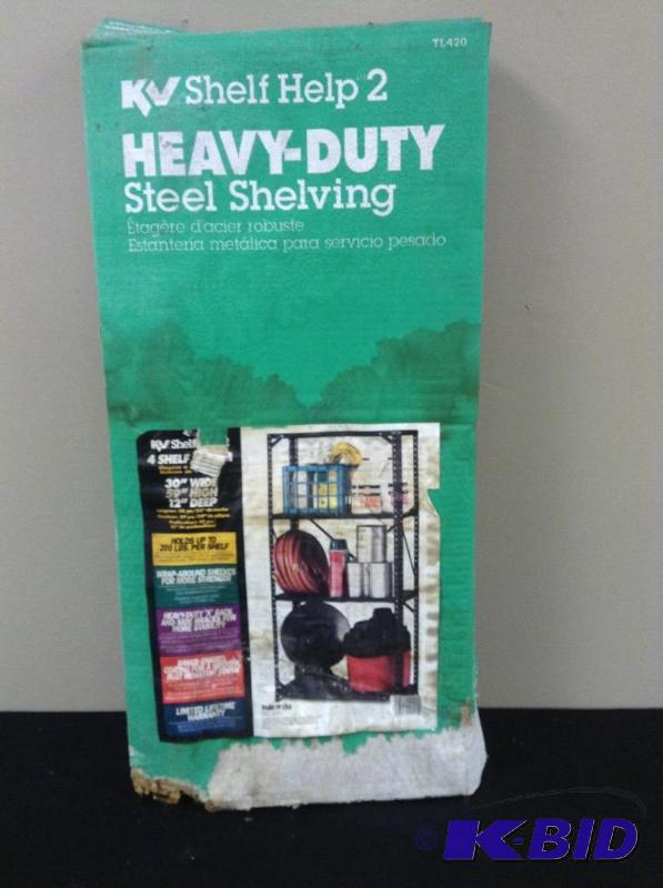 lot 61 image: KV Shelf Help 2 Steel Shelving