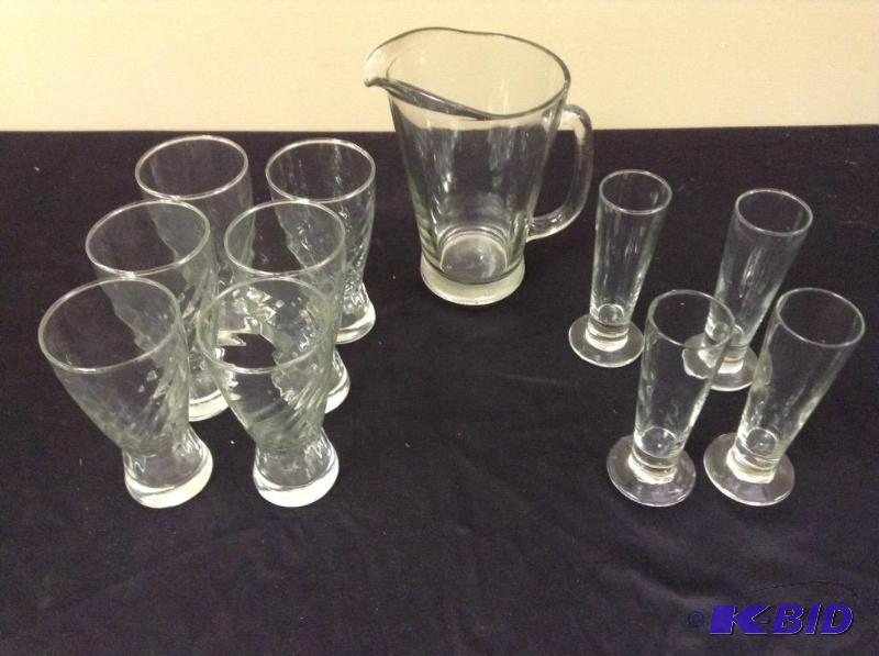 lot 62 image: Pitcher & Glasses