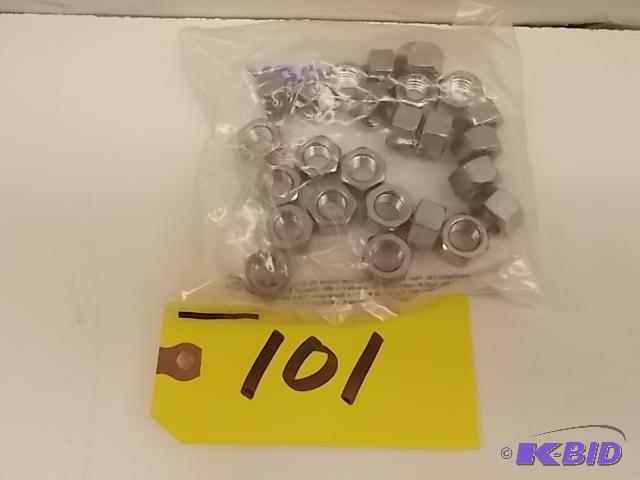 lot 101 image: 25 pk. 12"-13 SS304 Stainless Steel Hex...
