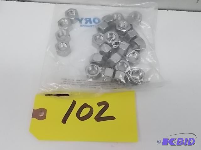 lot 102 image: 25 pk. 12"-13 SS304 Stainless Steel Hex...