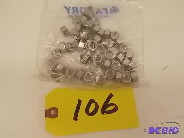 lot 106 image: 50 pk. 38"-16 SS304 Stainless Steel Hex...