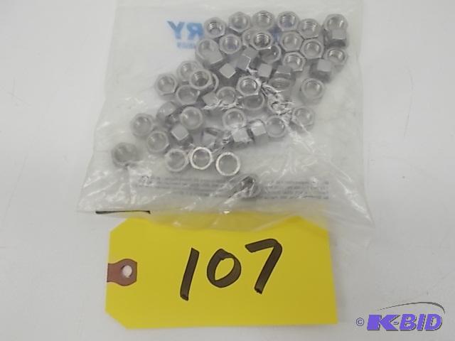 lot 107 image: 50 pk. 38"-16 SS304 Stainless Steel Hex...