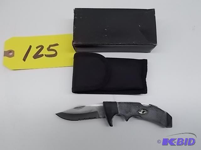 lot 125 image: Jaguar Lockblade Knife with Sheath...