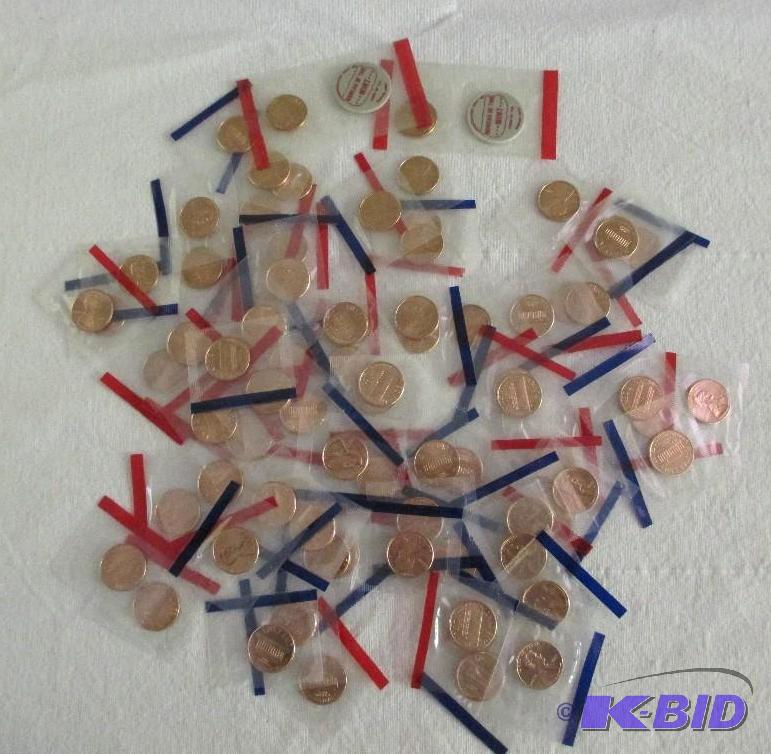 lot 12 image: 80 Coins from Mint sets in Government Packaging Gem BU