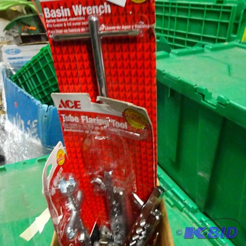 New lot of plumbing tools including basin wre...