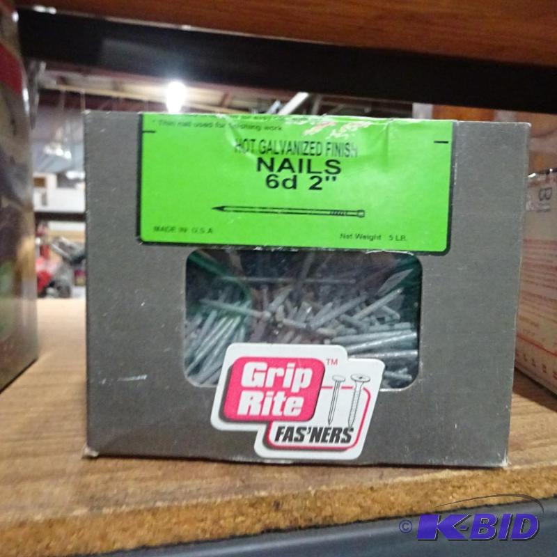 New five pound box of grip rite fasteners bra...
