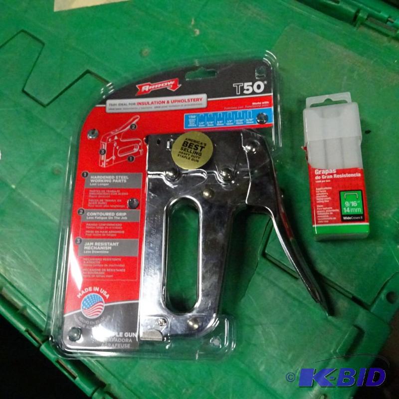 New arrow brand t50 style staple gun. Plus a ...