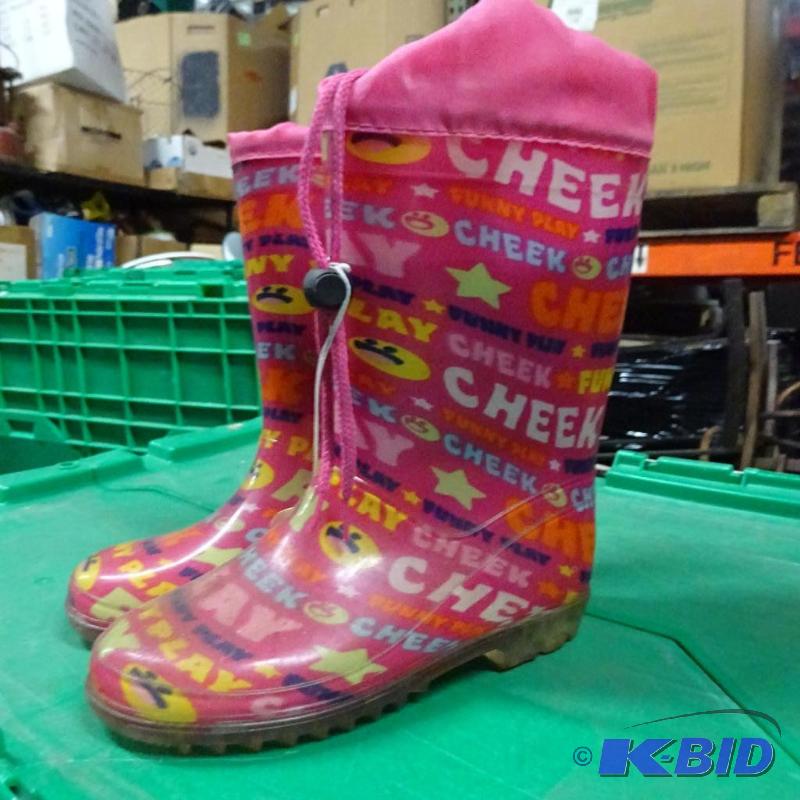 New pair childrens rubber boots ping childre...