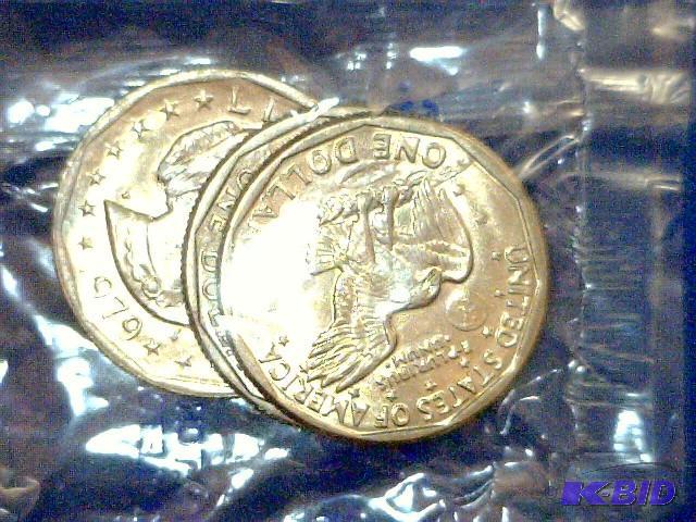 lot 163 image: 1979 Susan B. Anthony Dollar Coins, 2 packs o...