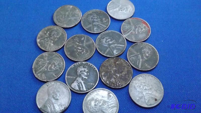 lot 171 image: Steel Pennies. 7 - 1943, 7 - 1943D...