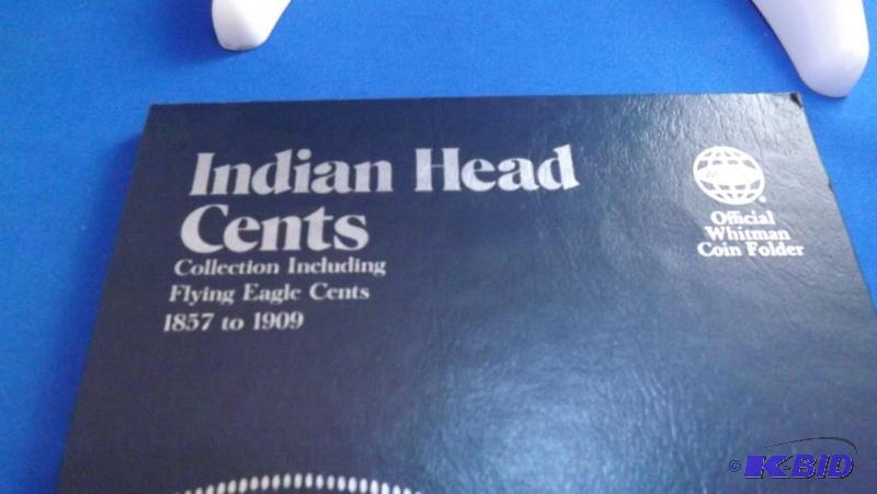 lot 176 image: Indian Head Cents Collection Book with 27 Ind...