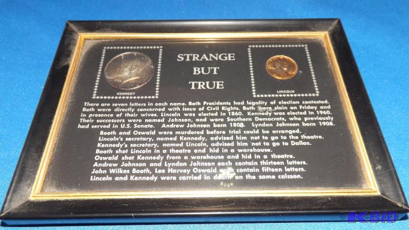 lot 180 image: Strange But True, Framed. Comparison between ...