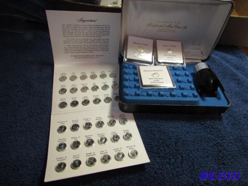 lot 197 image: The Franklin Mint Presidential Mini-Coin Set,...