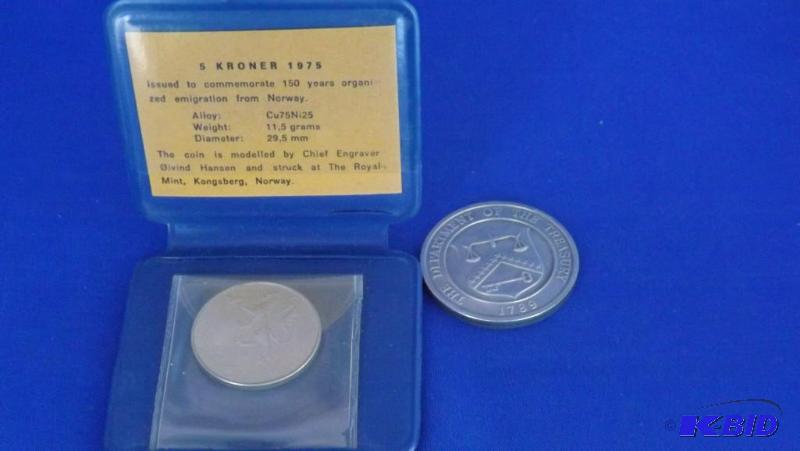 lot 210 image: 5 Kroner 1975, Issued to commemorate 150 year...