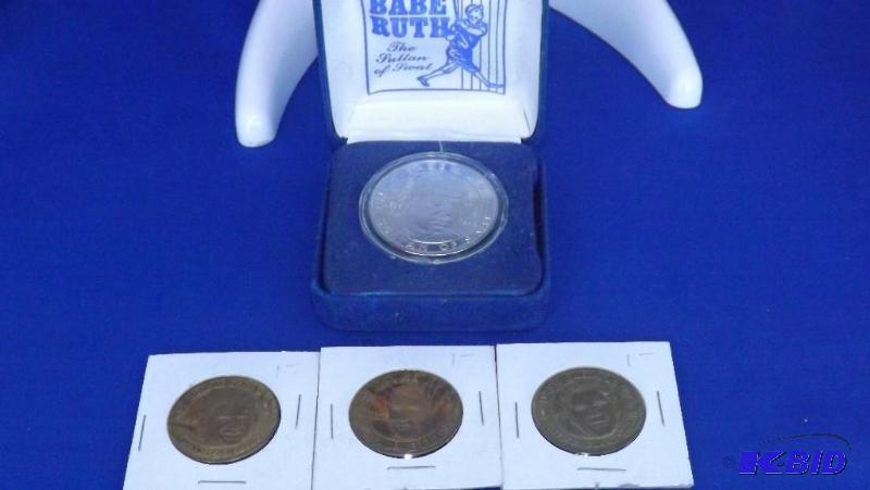 lot 216 image: Sports Collectors Lot, Babe Ruth 1 Dollar Coi...